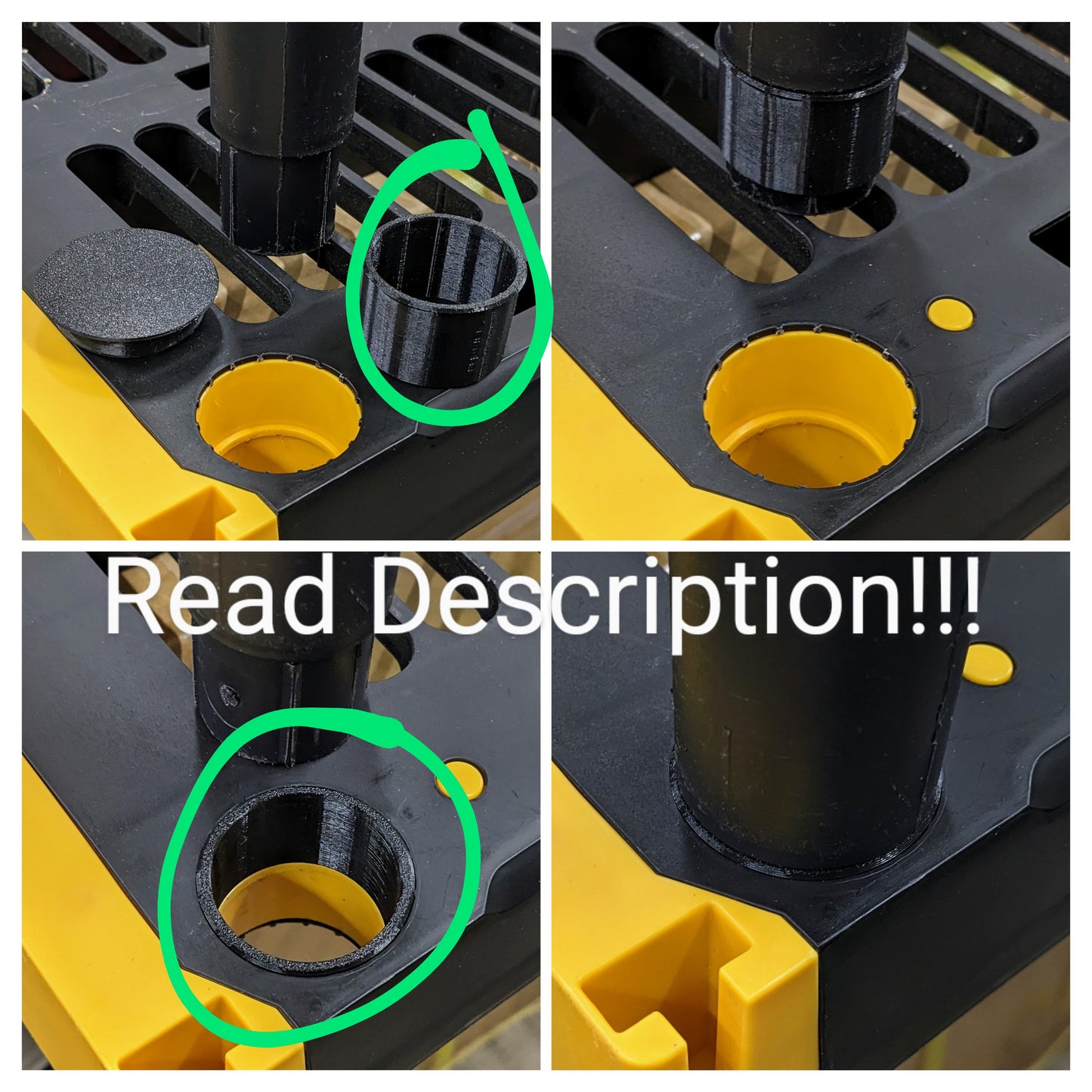 CX Centrex Black & Yellow Plastic Storage Shelves Compatible Riser Spacer