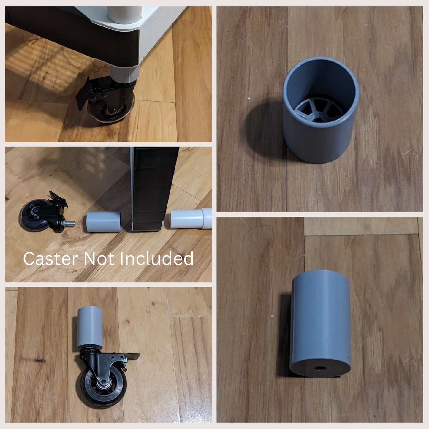 Home Depot HDX 5-Tier Plastic Shelve Compatible Wheel 3/8 Caster Stem Adapter