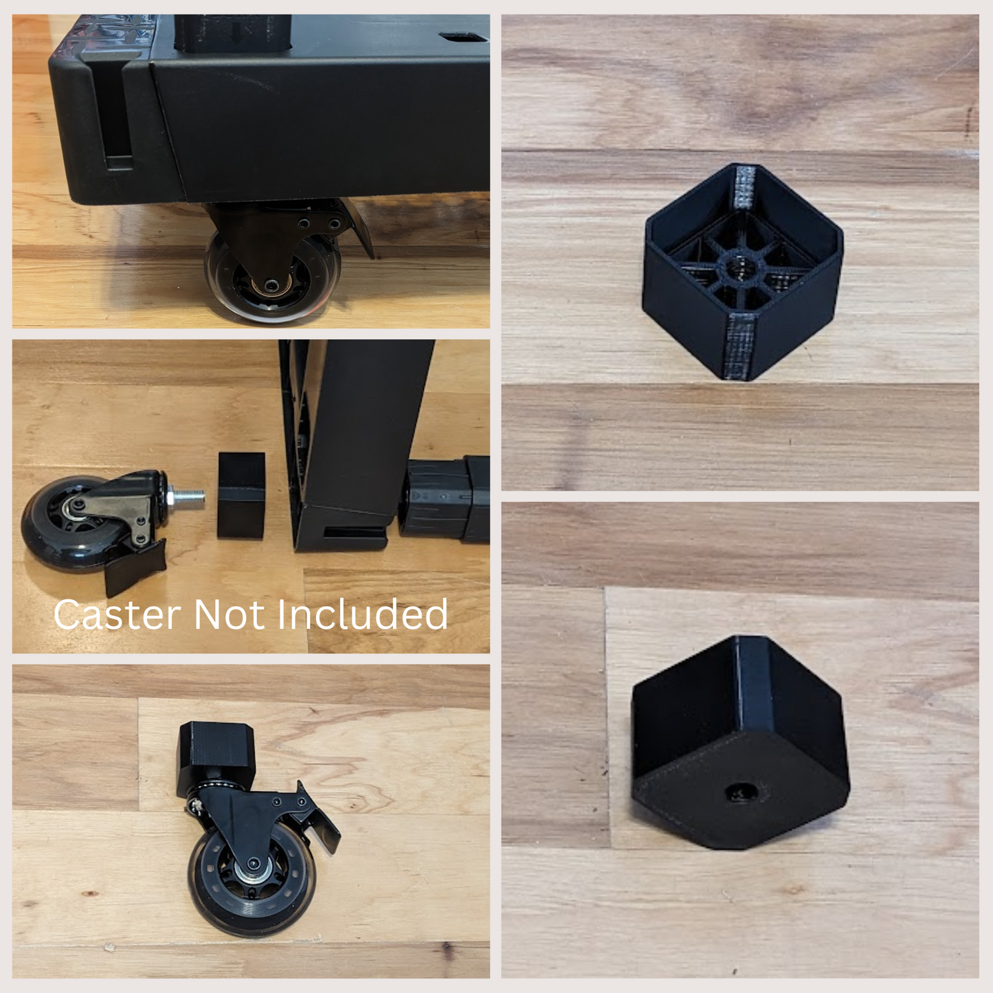 HDX 5 Tier Plastic Adjustable Garage Storage Shelving Compatible Wheel 3/8 Caster Stem Adapter