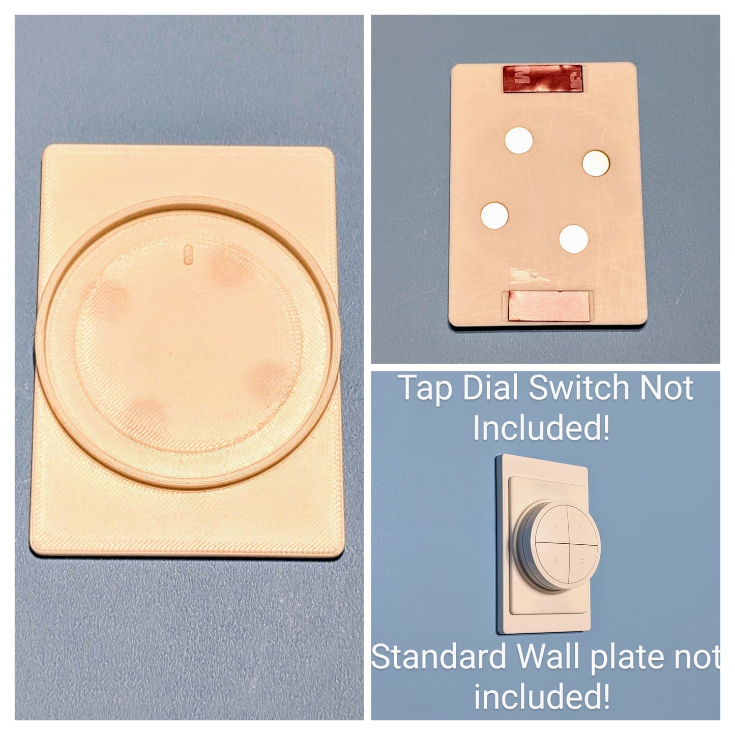 Philips Hue Tap Dial Switch Screwless Decora Rocker Plate Adapter