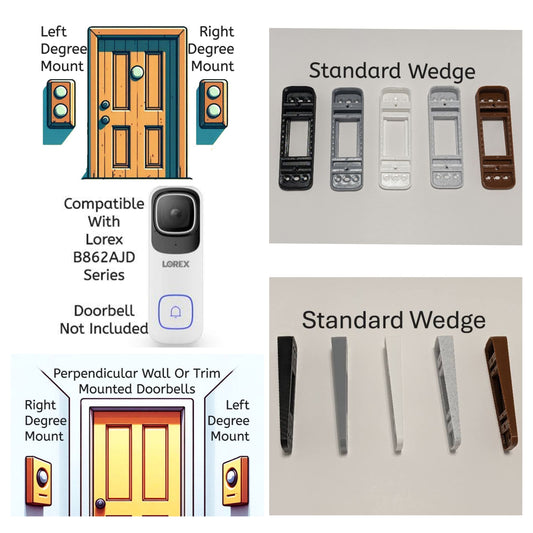 Lorex B862AJD Series 4K Wi-Fi Video Doorbell Compatible Angle Wedge Mount