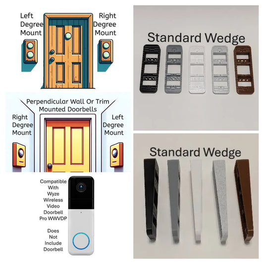 Wyze Video Doorbell Pro WWVDP Compatible Angle Wedge Mount