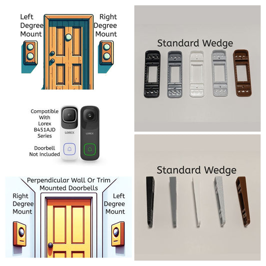 Lorex B451AJD Series 2K Wi-Fi Video Doorbell Compatible Angle Wedge Mount