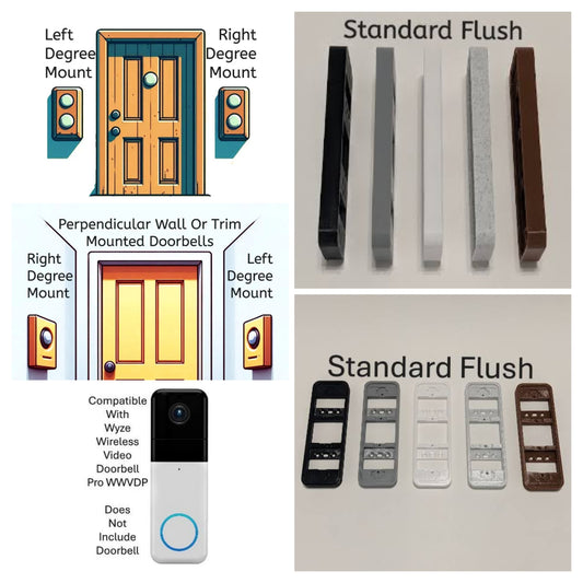 Wyze Video Doorbell Pro WWVDP Compatible Angle Flush Mount