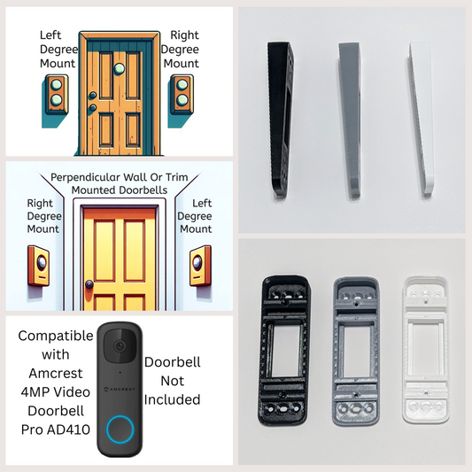 Amcrest 4MP Video Doorbell Pro AD410 Compatible Angle Wedge Mount