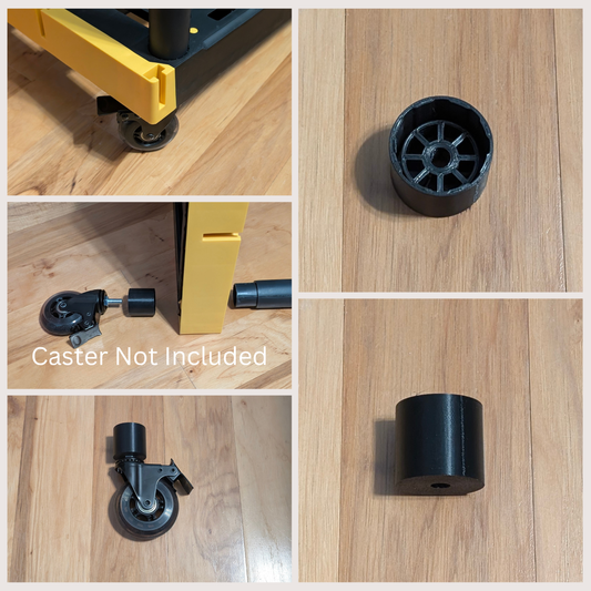 Lowes Project Source Commander Plastic Shelve Compatible Wheel 3/8 Caster Stem Adapter