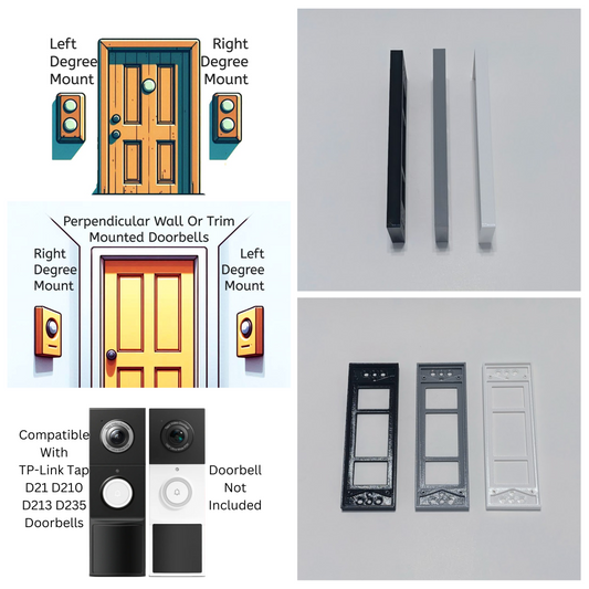 TP-Link Tapo Smart Video Doorbell D21 D210 D213 D253 2K 3MP 4MP Compatible Angle Flush Mount