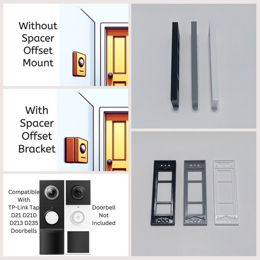 TP-Link Tapo Smart Video Doorbell D21 D210 D213 D253 2K 3MP 4MP Compatible Spacer Offset Mount